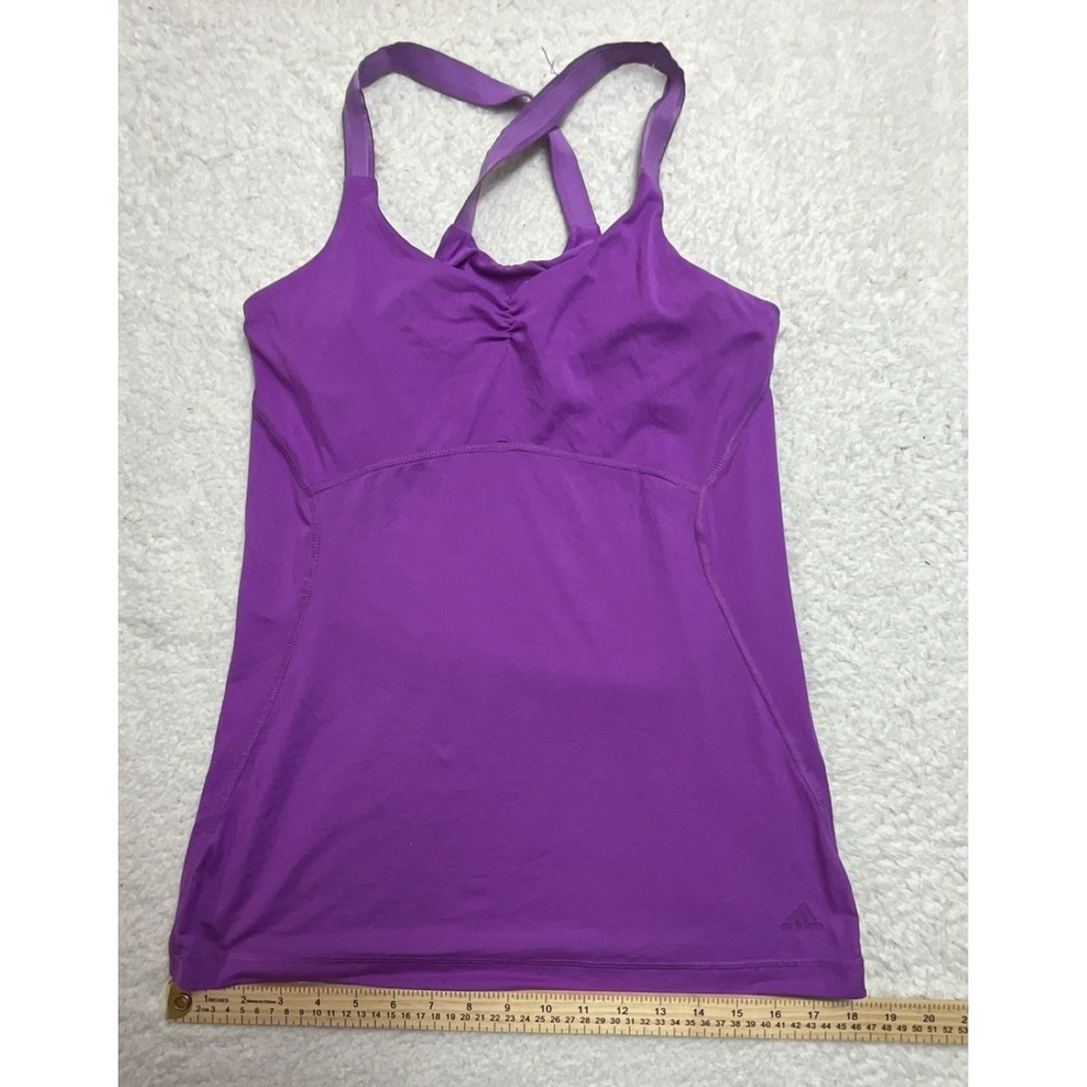 adidas Women's Purple Climalite Breathable Racerback Tank Top M - Picture 4 of 6